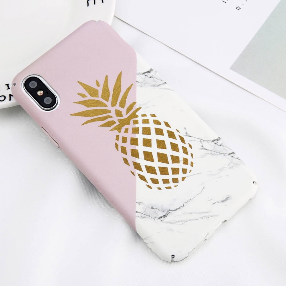 Pineapple Marble and Pink Phone X Case
